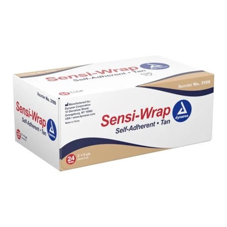 Dynarex Dynarex Sensi Wrap Self Adherent Bandage Rolls W/o Rubber Latex, 1inW x 5 yards, 30 Pcs 3187